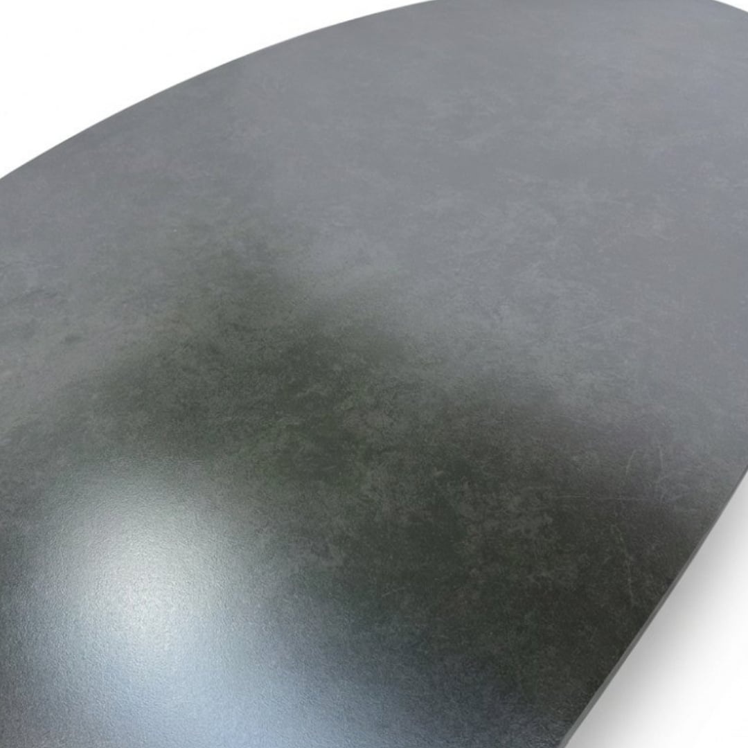 Firenze antraciet/Lexis Stone Grey dining tuinset | 6 personen | sintered stone + touw | 220cm