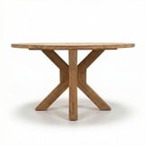 Genua/Tulum Sahara Dust dining tuinset | 4 personen | teakhout + touw | 120cm