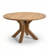 Genua/Portofino Sahara Dust dining tuinset | 4 personen | teakhout + touw | 120cm