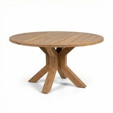 Genua/Portofino Sahara Dust dining tuinset | 5 personen | teakhout + touw | 140cm