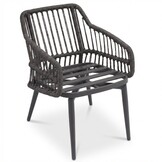 James/Alicante antraciet dining tuinset | 6 personen | teakhout + wicker | 260cm
