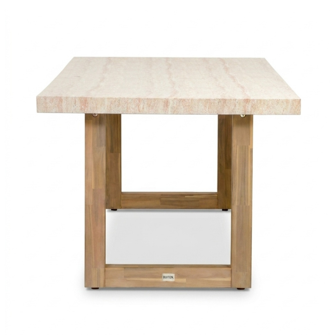 Laurenne/Portofino Sahara Dust dining tuinset | 6 personen | polystone + touw | 250cm