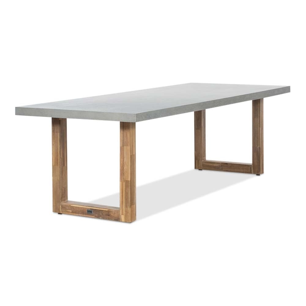 Lausanne/Lexis Stone Grey dining tuinset | 6 personen | polystone + touw | 250cm