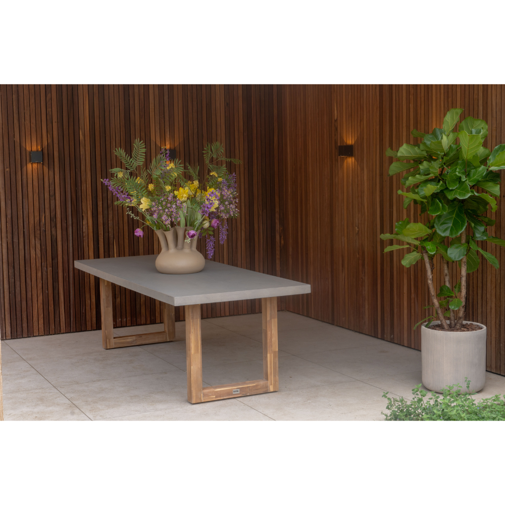 Lausanne/Flora Sahara Dust dining tuinset | 6 personen | polystone + touw | 250cm