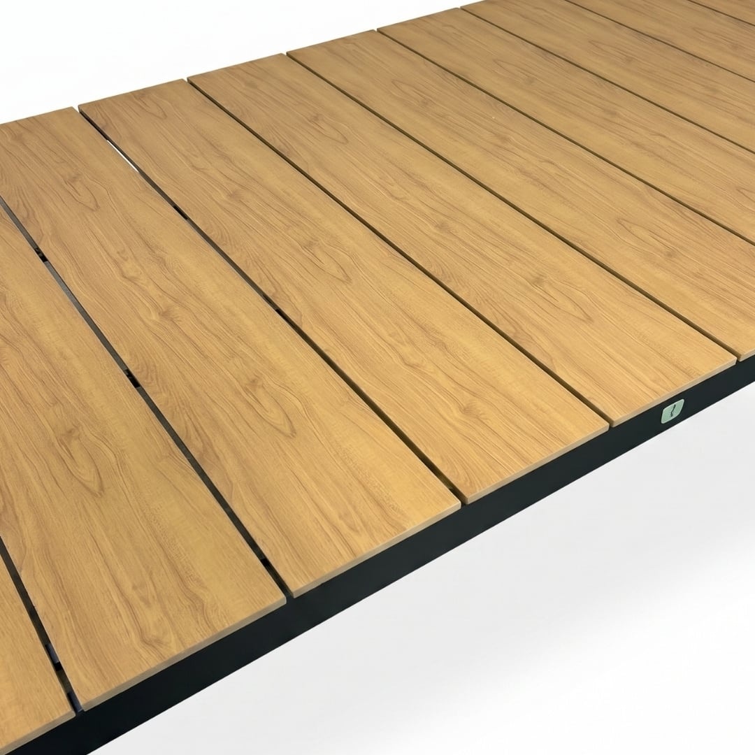 Liverpool/Tulum Lava Grey dining tuinset | 4 personen | polywood + touw | 160cm
