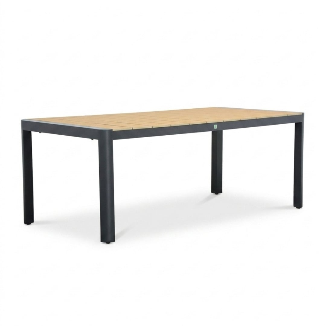 Liverpool/Tulum Sahara Dust dining tuinset | 6 personen | polywood + touw | 205cm