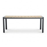 Liverpool/Tulum Sahara Dust dining tuinset | 6 personen | polywood + touw | 205cm