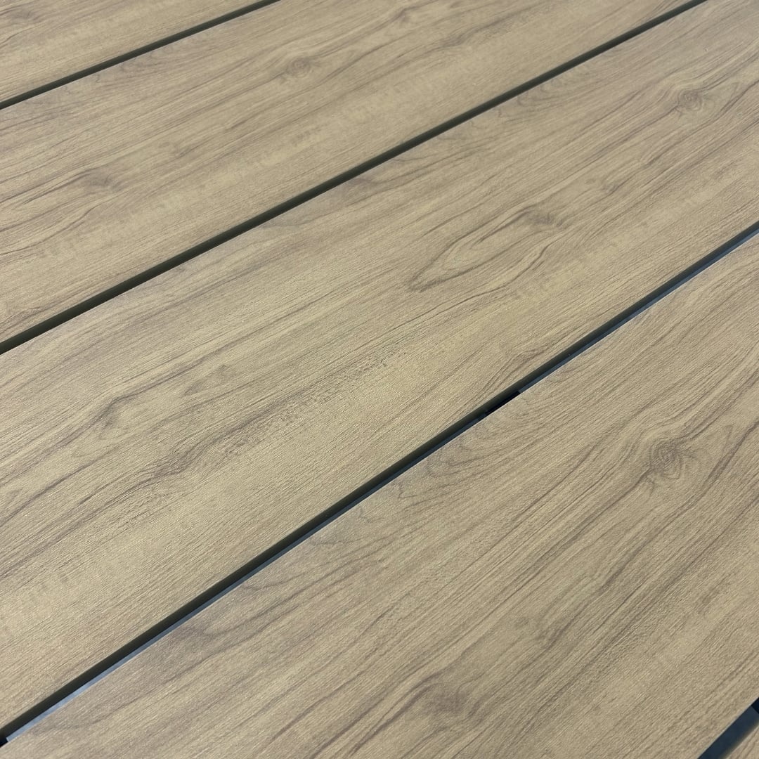 Liverpool/Tulum Sahara Dust dining tuinset | 6 personen | polywood + touw | 205cm