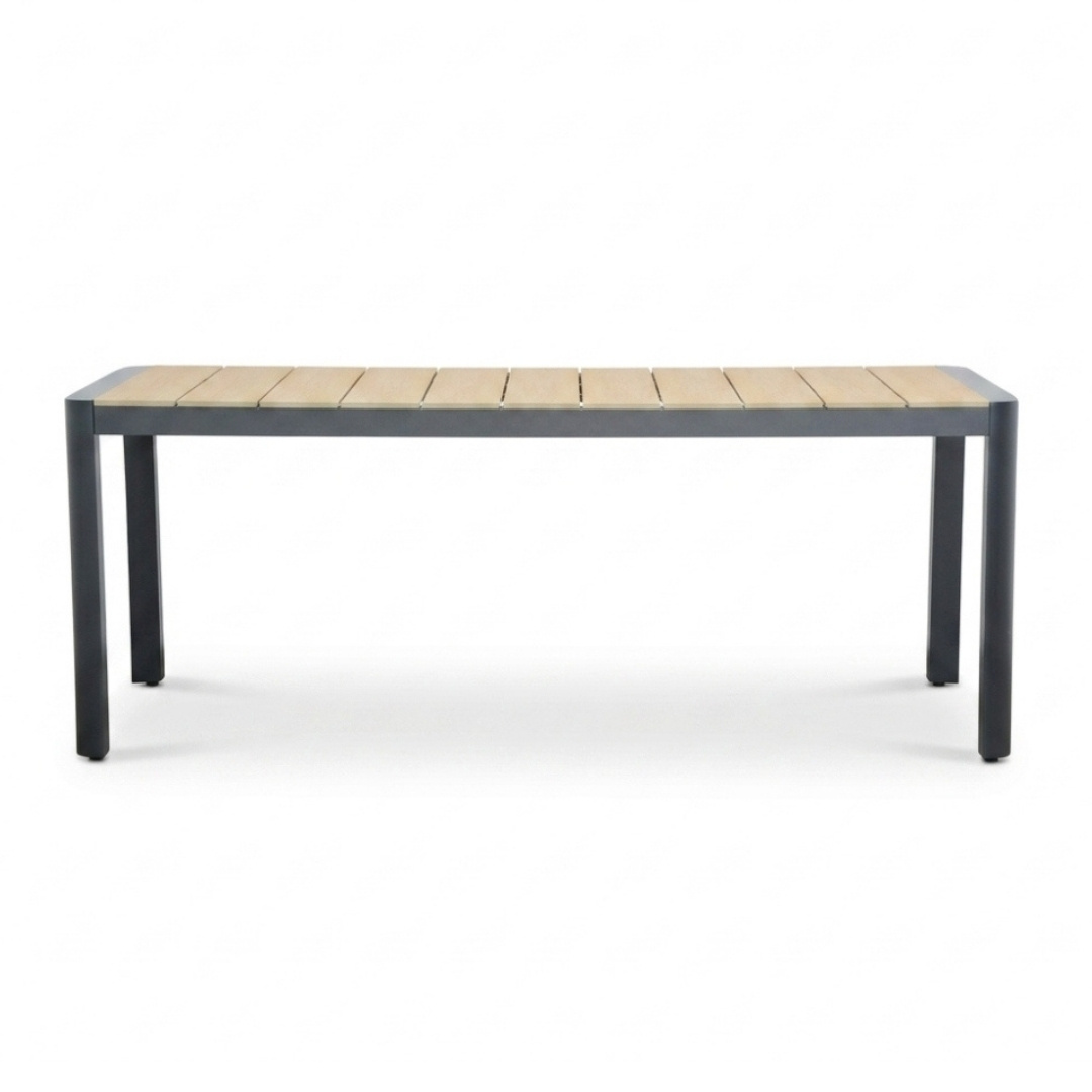Liverpool/Portofino Sahara Dust dining tuinset | 6 personen | polywood + touw | 205cm
