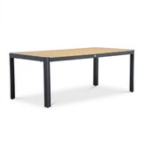 Liverpool/Tulum Lava Grey dining tuinset | 6 personen | polywood + touw | 205cm