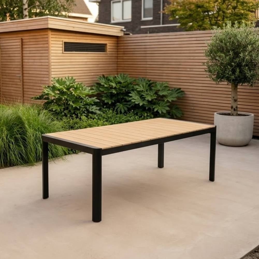 Liverpool/Tulum Sahara Dust dining tuinset | 8 personen | polywood + touw | 258cm