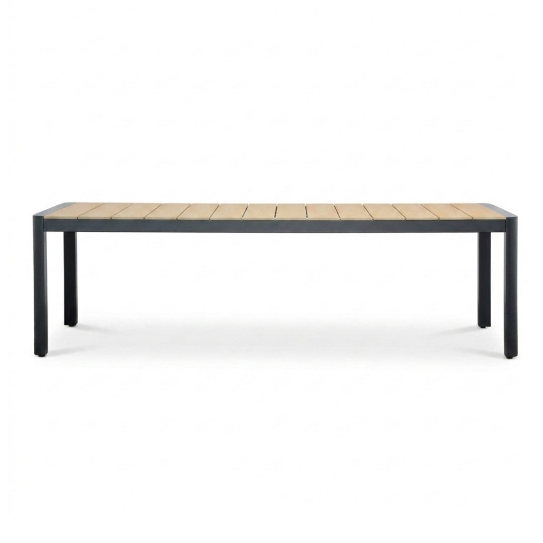 Liverpool/Tulum Sahara Dust dining tuinset | 8 personen | polywood + touw | 258cm