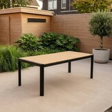 Liverpool/Portofino Sahara Dust dining tuinset | 8 personen | polywood + touw | 258cm
