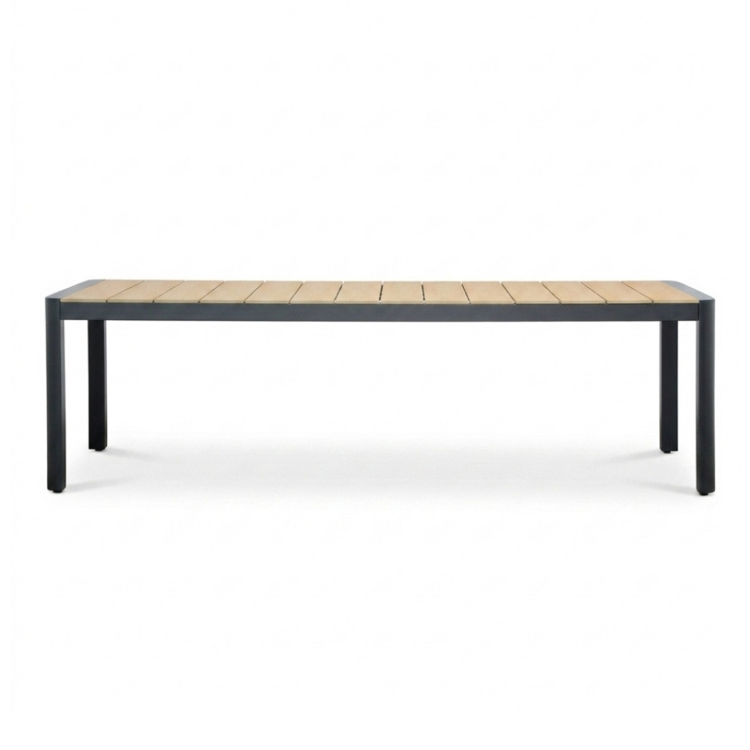 Liverpool/Portofino Sahara Dust dining tuinset | 8 personen | polywood + touw | 258cm