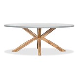 Livorno/Harper Sahara Dust dining tuinset | 4 personen | polystone + touw | 200cm