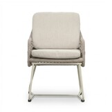 Livorno/Gianna Almond Beige dining tuinset | 6 personen | polystone + touw | 240cm