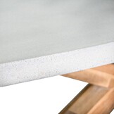 Livorno/Tulum Almond Beige dining tuinset | 6 personen | polystone + touw | 240cm