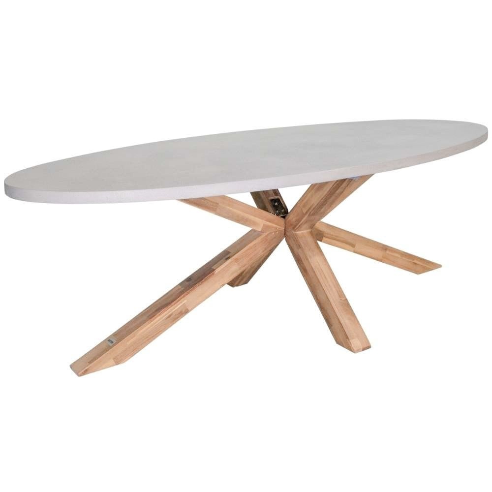 Livorno/Harper Stone Grey dining tuinset | 6 personen | polystone + touw | 240cm