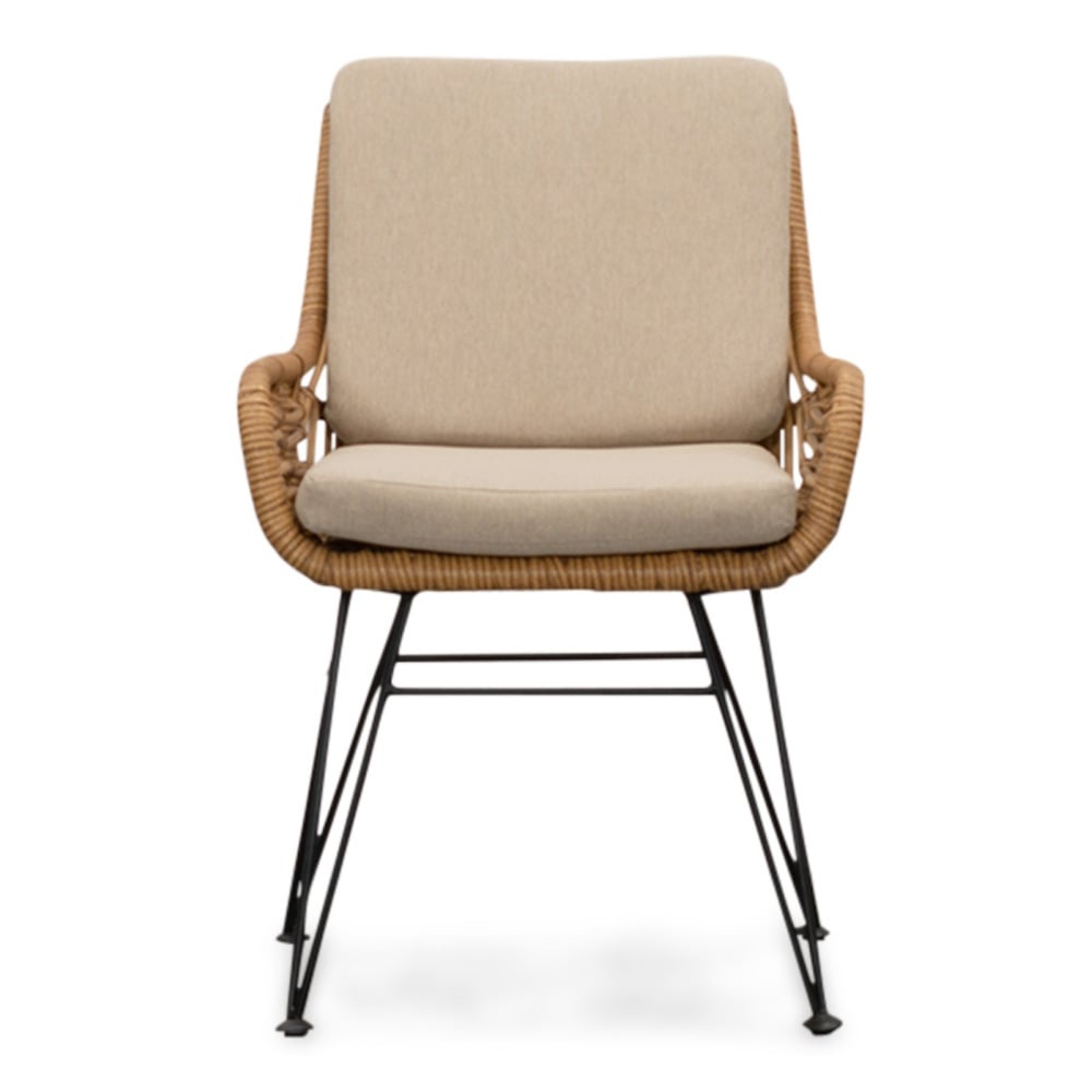 Lorento/Carlos taupe dining tuinset | 6 personen | polystone + wicker | 240cm