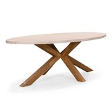 Lorento/Carlos beige dining tuinset | 6 personen | polystone + wicker | 240cm