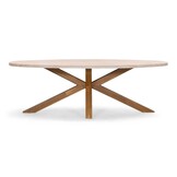 Lorento/Harper Sahara Dust dining tuinset | 6 personen | polystone + touw | 240cm