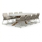 BUITEN living Livorno/Gianna Almond Beige dining tuinset | 8 personen | polystone + touw | 280cm