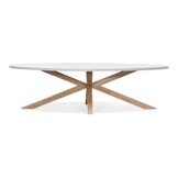Livorno/Harper Sahara Dust dining tuinset | 8 personen | polystone + touw | 280cm