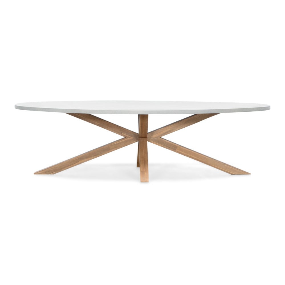 Livorno/Harper Sahara Dust dining tuinset | 8 personen | polystone + touw | 280cm