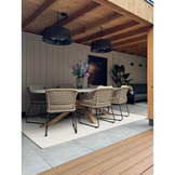 Livorno/Harper Sahara Dust dining tuinset | 8 personen | polystone + touw | 280cm