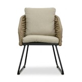 Livorno/Flora Sahara Dust dining tuinset | 8 personen | polystone + touw | 280cm