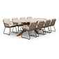BUITEN living Lorento/Harper Sahara Dust dining tuinset | 8 personen | polystone + touw | 280cm