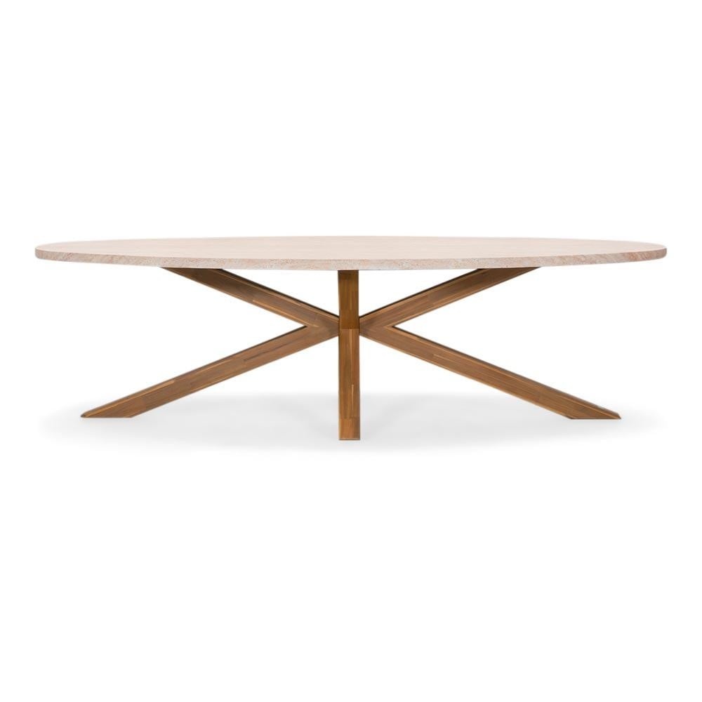 Lorento/Flora Sahara Dust dining tuinset | 8 personen | polystone + touw | 280cm