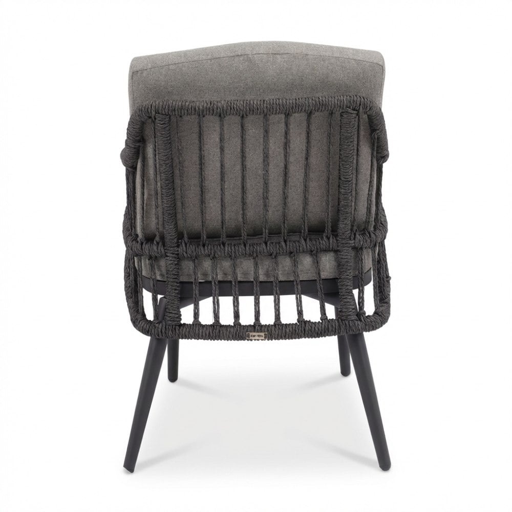 Lyon/Alicante antraciet dining tuinset | 6 personen | polystone + wicker | 250cm