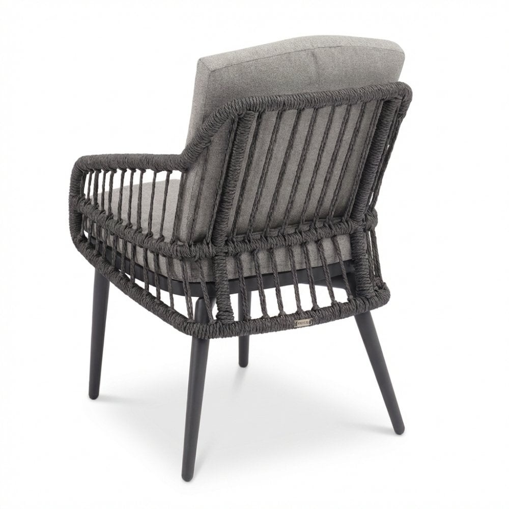 Lyon/Alicante antraciet dining tuinset | 6 personen | polystone + wicker | 250cm
