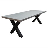 Lyon/Alicante antraciet dining tuinset | 6 personen | polystone + wicker | 250cm
