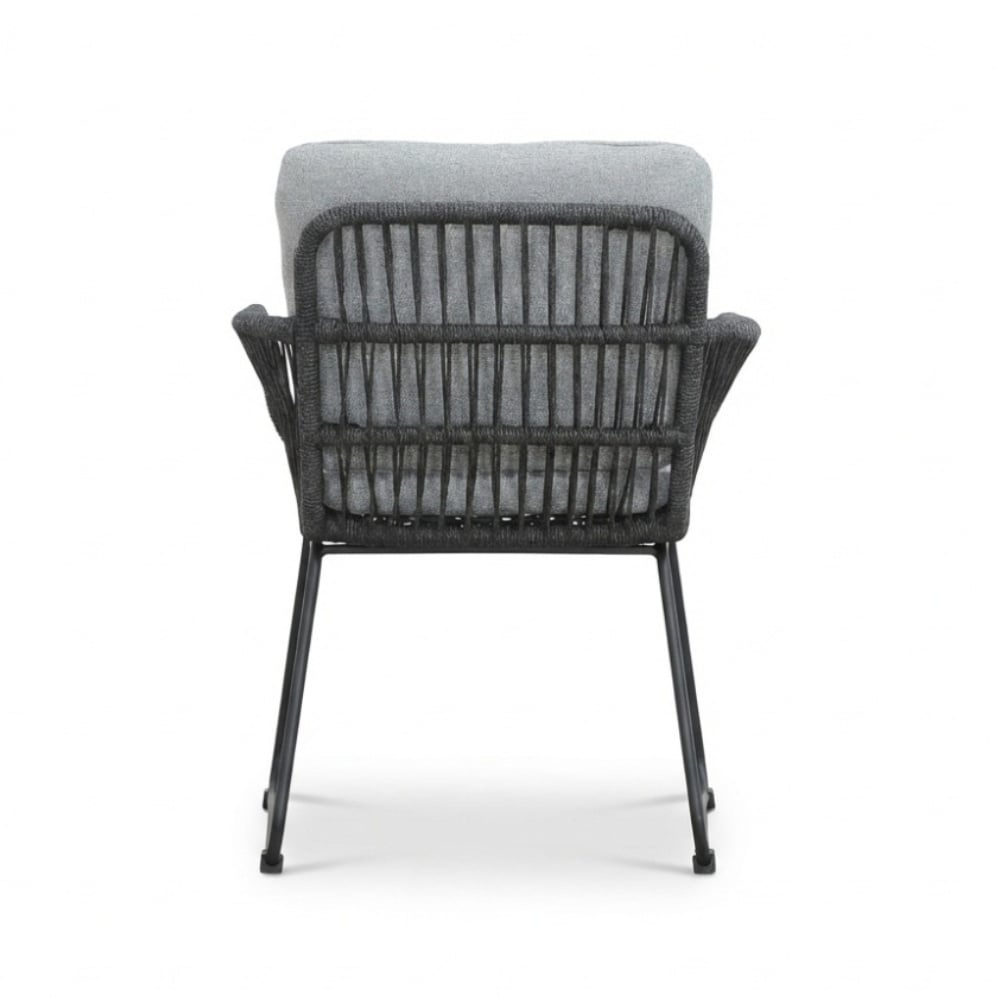 Lyon/Harper Stone Grey dining tuinset | 6 personen | polystone + touw | 250cm