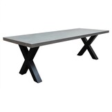Lyon/Harper Stone Grey dining tuinset | 6 personen | polystone + touw | 250cm