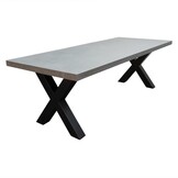 Lyon/Harper Stone Grey dining tuinset | 6 personen | polystone + touw | 250cm
