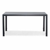 Manchester zwart/Tulum Sahara Dust dining tuinset | 4 personen | polywood + touw | 150cm
