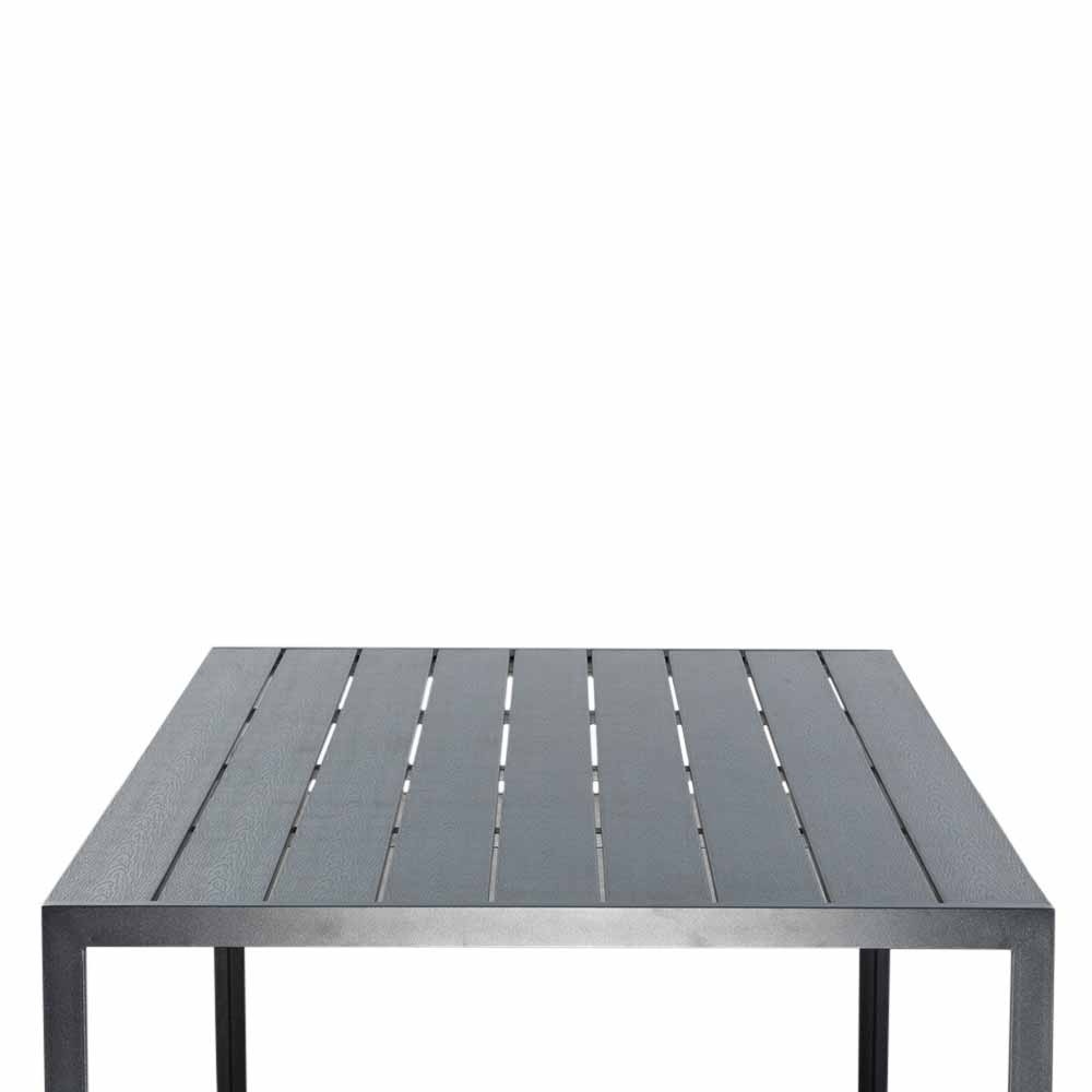 Manchester zwart/Tulum Sahara Dust dining tuinset | 4 personen | polywood + touw | 150cm