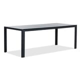 Manchester zwart/Tulum Sahara Dust dining tuinset | 4 personen | polywood + touw | 205cm