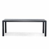 Manchester zwart/Tulum Sahara Dust dining tuinset | 4 personen | polywood + touw | 205cm