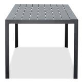 Manchester zwart/Tulum Sahara Dust dining tuinset | 4 personen | polywood + touw | 205cm