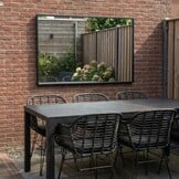 Manchester zwart/Tulum Sahara Dust dining tuinset | 4 personen | polywood + touw | 205cm