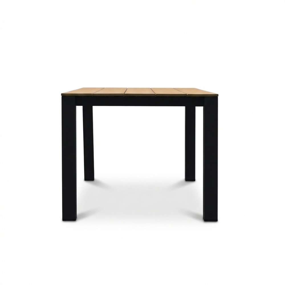 Manhattan antraciet/Portofino Sahara Dust dining tuinset | 4 personen | polywood + touw | 180cm