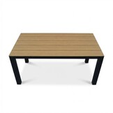 Manhattan antraciet/Portofino Sahara Dust dining tuinset | 4 personen | polywood + touw | 180cm