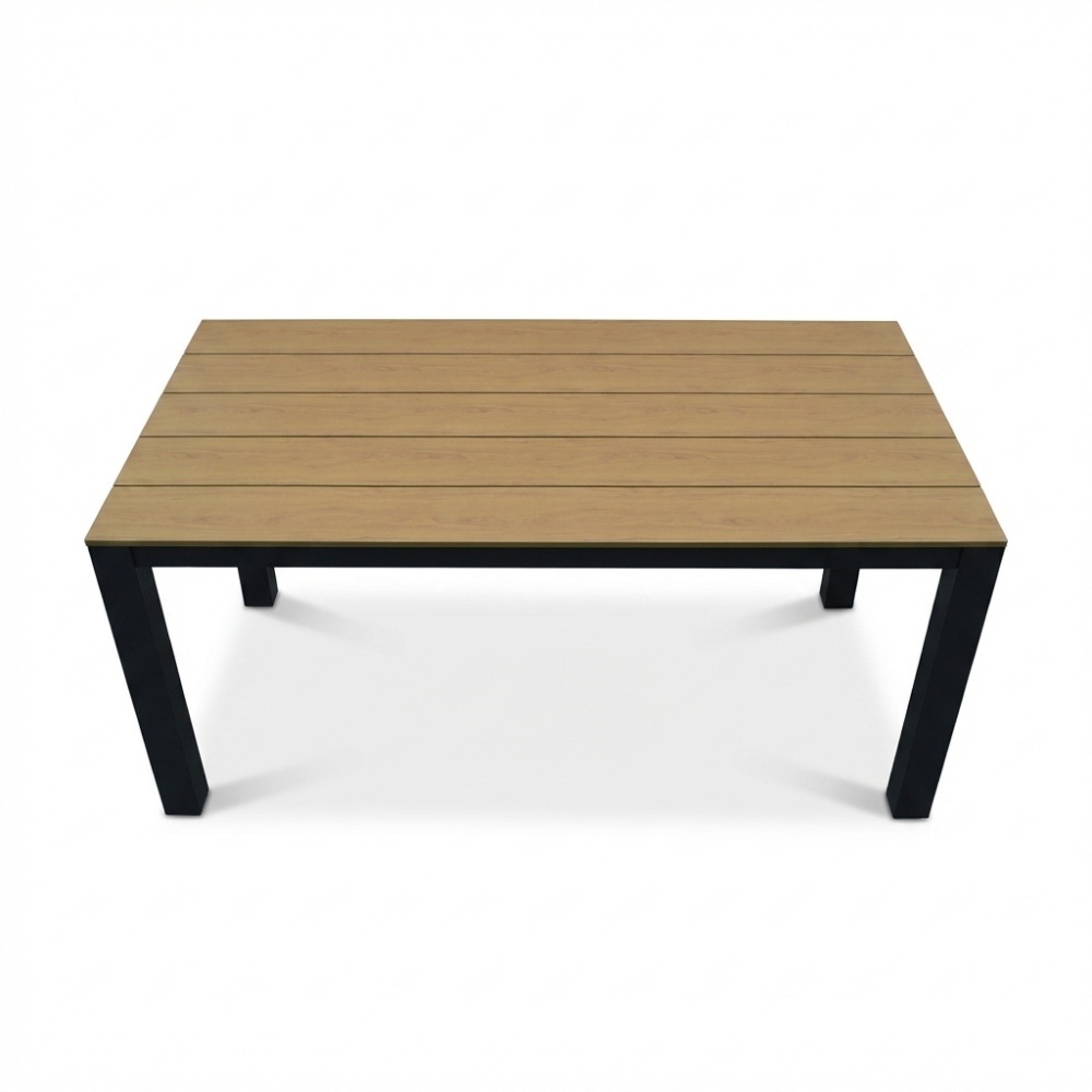 Manhattan antraciet/Portofino Sahara Dust dining tuinset | 4 personen | polywood + touw | 180cm