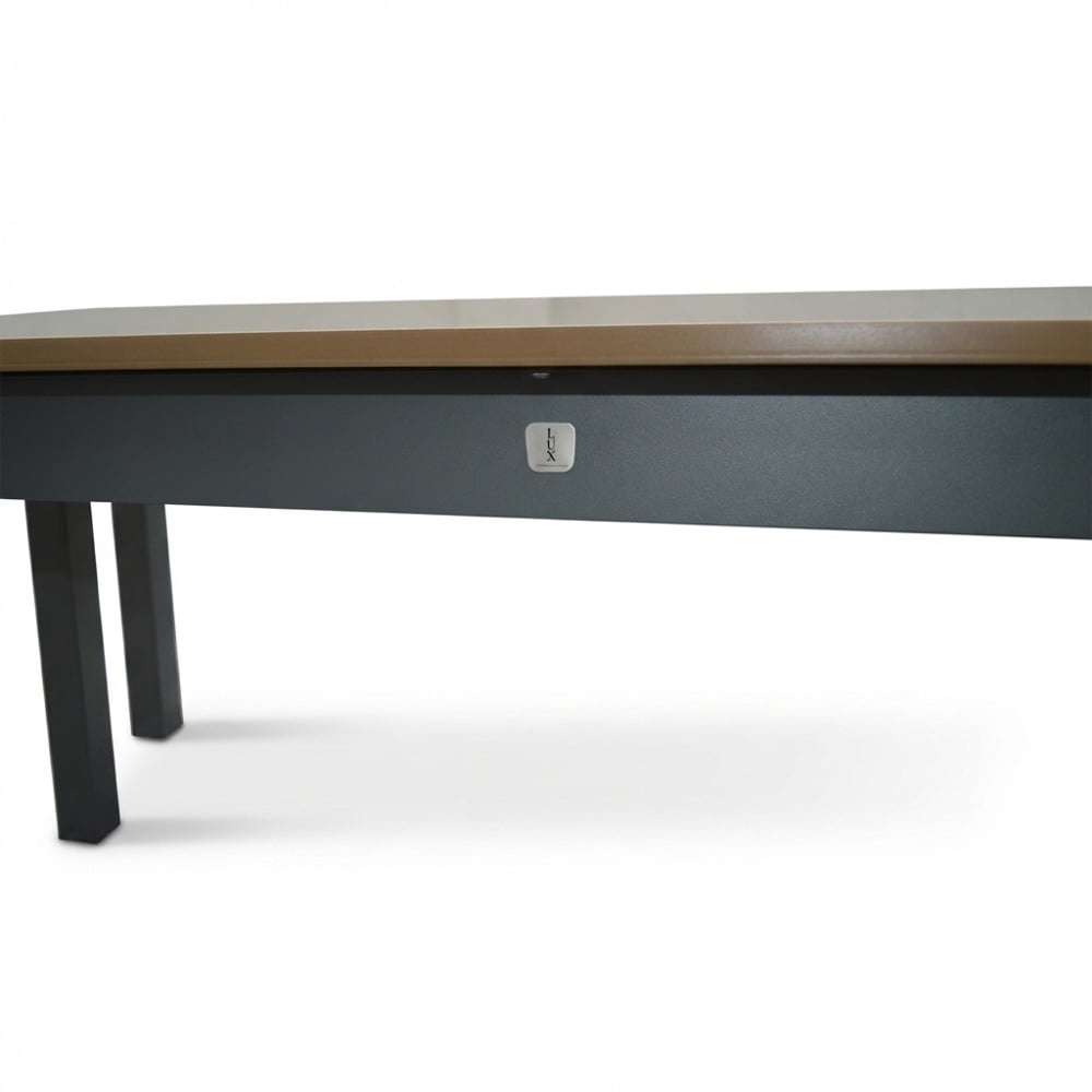 Manhattan antraciet/Tulum Lava Grey dining tuinset | 4 personen | polywood + touw | 180cm