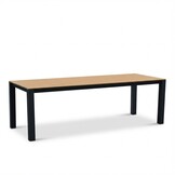 Manhattan antraciet/Portofino Sahara Dust dining tuinset | 6 personen | polywood + touw | 240cm