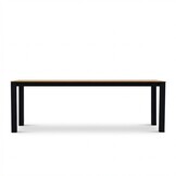 Manhattan antraciet/Portofino Sahara Dust dining tuinset | 6 personen | polywood + touw | 240cm